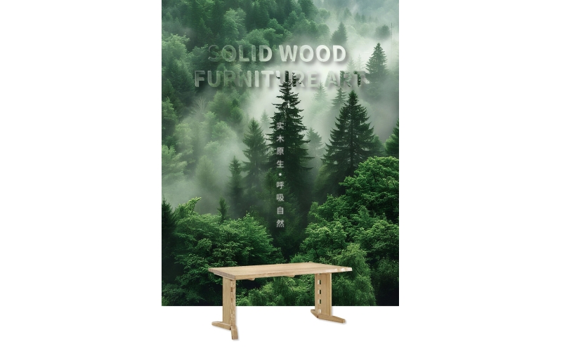 实木原生 呼吸自然&mdash;&mdash;水曲柳实木茶桌